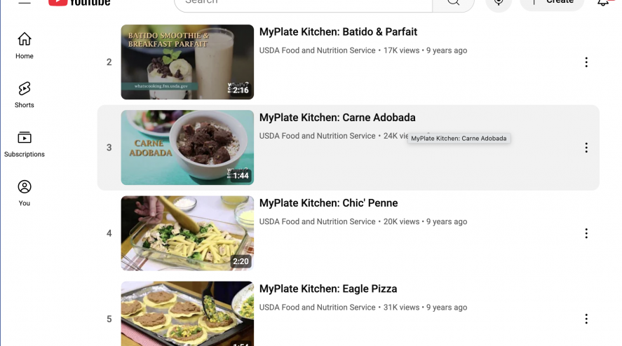 My Plate You Tube Channel