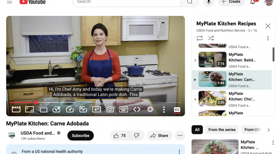 My Plate You Tube Channel
