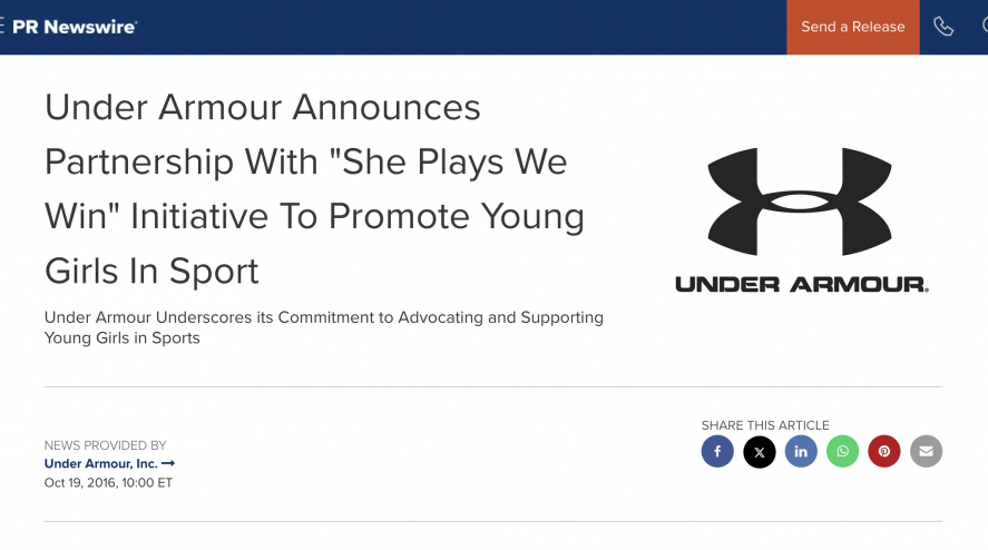 “She Plays, We Win” Press Release